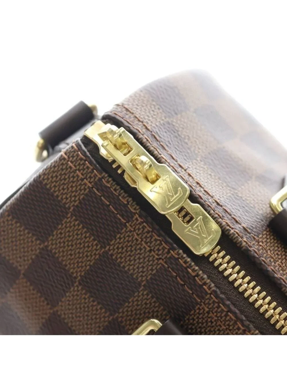 Louis Vuitton Speedy 25 Bandouliere Handbag Damier Leather Brown